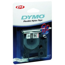 DYMO Feliratozógép szalag, flexibilis nejlon, 12 mm x 3,5 m, DYMO D1, fehér-fekete nyomtató kellék