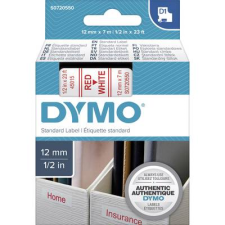 DYMO feliratozószalag D1, 12mm, fehér/piros, S0720550 (S0720550) etikett