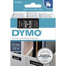 DYMO feliratozószalag D1, 12mm, fekete szalag,fehér betű S0720610 nyomtató kellék
