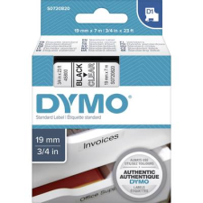 DYMO feliratozószalag D1, 19mm, átlátszó/fekete, S0720820 (S0720820) etikett