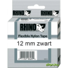 DYMO Rhino Feliratozógép szalag rugalmas nylon 12 mm x 3.5 m fehér-fekete