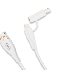 Dzseni Ezra 2 az 1-ben USB töltő- és adatkábel - Micro USB és Lightning csatlakozó, 120 cm (EA004) mobiltelefon kellék