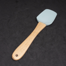 Dzseni Kisméretű szilikon spatula - fa nyéllel / 19 cm (SK-1210) konyhai eszköz