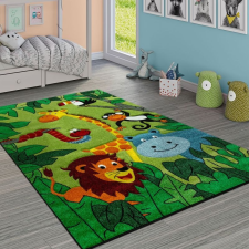 Dzsungel állatvilága gyerekszoba szőnyeg - zöld 80x150 cm lakástextília