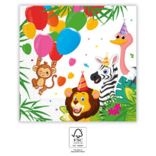 Dzsungel Balloons szalvéta 20 db-os 33x33 cm FSC party kellék