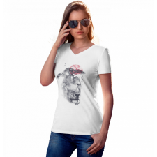  Dzsungel királya - Női V-Nyakú Póló női póló