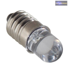 E10 fehér LED izzó 12V/20mA izzó