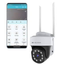 e-CAM Magyar nyelvű 4 Mpixeles, (2.4/5Ghz Wifis) Motoros Ember felismerős Kültéri megfigyelő kamera E-cam cs665q megfigyelő kamera