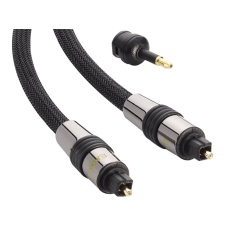 Eagle Cable 100821050 Deluxe Optikai kábel, 3,5 mm-es jack adapterrel, 5 m audió/videó kellék, kábel és adapter