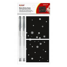 Eagle Öntapadós jegyzet szett EAGLE 75x75mm fekete 2db öntapadós jegyzet 2db ezüst tollal jegyzettömb