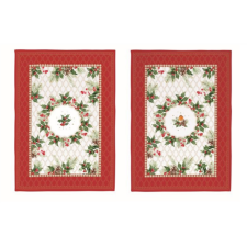 Easy Life Design Konyharuha szett 2 db-os 50x70cm, 100% pamut, Christmas Berries karácsonyi textilia