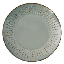 Easy Life Design Porcelán lapostányér 26cm, Drops Celadon tányér és evőeszköz