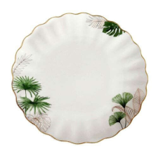 Easy Life Design Porcelán lapostányér 26cm, Exotique tányér és evőeszköz