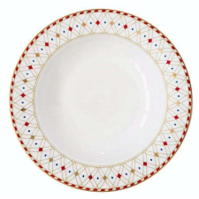 Easy Life Design Porcelán mélytányér 21,5cm, Christmas Wonderland tányér és evőeszköz