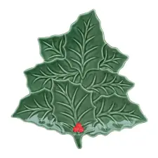 Easy Life Design Porcelán tál 22x22cm Holly & Berries karácsonyi dekoráció