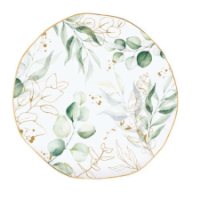 Easy Life Design R2S.1581BOTQ Porcelán desszerttányér 16cm,Botanique tányér és evőeszköz