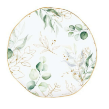Easy Life Design R2S.1582BOTQ Porcelán desszerttányér 19cm,Botanique tányér és evőeszköz