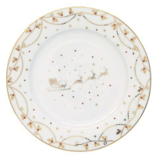 Easy Life Design R2S.944CHLI Porcelán desszerttányér 19cm, Christmas Lights tányér és evőeszköz