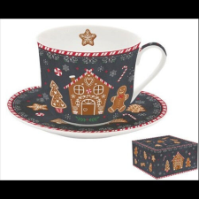 Easy Life-Nuova Porcelán reggelizőcsésze+alj, 400ml, dobozban, Gingerbread bögrék, csészék