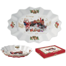 Easy Life Nuova R2S Porcelán ováltálca 30x20,5x5cm, dobozban, Christmas Memories konyhai eszköz