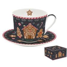 Easy Life Nuova R2S Porcelán reggelizőcsésze+alj, 400ml, dobozban, Gingerbread konyhai eszköz