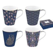 Easy Life Nuova R2S Porcelánbögre 4db-os 300ml dobozban,Coffee Mania Peacock bögrék, csészék