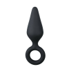 Easytoys Easytoys Pointy Plug - fogógyűrűs anál dildó - közepes (fekete)
