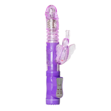 Easytoys - makkos, pillangós csiklókaros vibrátor (lila) vibrátorok