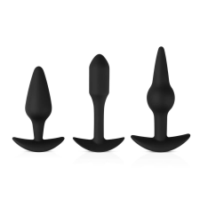 Easytoys Pleasure kit - változatos anál dildó szett (fekete) anál