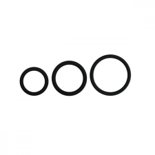  Easytoys - szilikon péniszgyűrű szett - 3 részes (fekete) péniszgyűrű