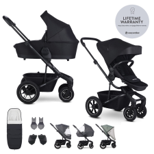 Easywalker Harvey5 XXL RWS kombinált babakocsi szett kiegészítőkkel, Midnight Black babakocsi