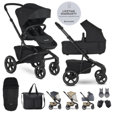 Easywalker Jimmey Kombinált Babakocsi XXL RWS Pepper Black - Prémium Rugózás, Maximális Kényelem babakocsi