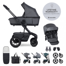 Easywalker Kombinált babakocsi Harvey⁵ Premium Mineral Grey XXL AIR babakocsi