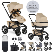 Easywalker Szett XXL kombinált babakocsi Jimmey Air Sand Taupe kiegészítőkkel babakocsi