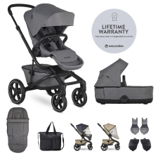 EASYWALKER Szett XXL kombinált babakocsi Jimmey Iris Grey kiegészítőkkel babakocsi