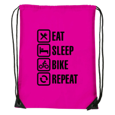 Eat sleep bike repeat - Sport táska magenta tornazsák