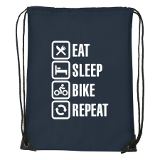 Eat sleep bike repeat - Sport táska navy kék tornazsák