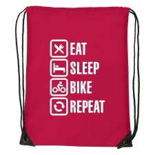  Eat sleep bike repeat - Sport táska piros tornazsák