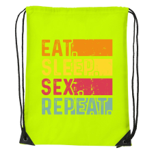 Eat sleep sex repeat - Sport táska sárga kézitáska és bőrönd