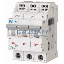 EATON 101314 PLI-B16/3 Kismegszakító, 10kA (dugaszolókapcsokkal) villanyszerelés