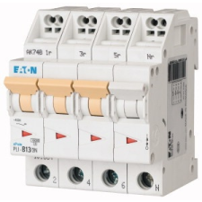EATON 101348 PLI-D13/3N Kismegszakító. 3P+N, 13A, D karakterisztika, 10kA villanyszerelés