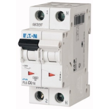 EATON 164948 PL6-D4/1N Kismegszakító, 6kA 1 pólus+nulla villanyszerelés