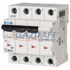 EATON 165044 Kismegszakító, 6kA PL6-D40/3N - 40 A, 3P+N, karakterisztika: D villanyszerelés