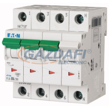 EATON 165046 Kismegszakító, 6kA PL6-D6/3N - 6 A, 3P+N, karakterisztika: D villanyszerelés
