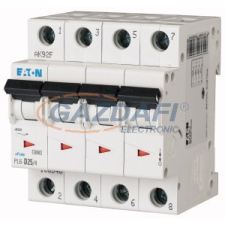 EATON 166546 Kismegszakító, 6kA 4 pólus 25A, D karakterisztika, PL6-D25/4 villanyszerelés