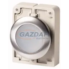 EATON 188065 Világító nyomógomb,fém,30mm,lapos,fehér,reteszelt, M30I-FDRL-W villanyszerelés