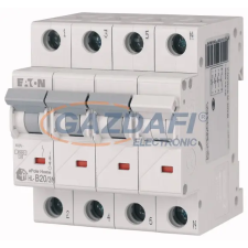 EATON 194802 Home kismegszakító 4,5kA, 3P+N, 20A, B jelleggörbe villanyszerelés