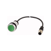 EATON EATON 181632 C22-D-G-K10-P3 Nyomógomb lapos, 1z, zöld, 0,5m, M12A