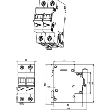 EATON EATON 278823 FAZ-Z8/2 Kismegszakító, 15kA 2-pól. villanyszerelés