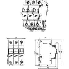 EATON EATON 278878 FAZ-C50/3 Kismegszakító, 15kA 3-pól. villanyszerelés
